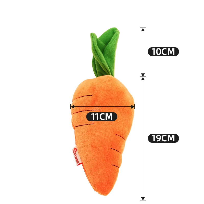 HOOPET Dog Toy Pet Carrot Plush Toy Vegetable Chew Toy for Small Medium Large Dogs Pet Sound Playing Toy Dog Accessories